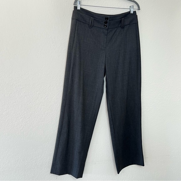 Armani Collezioni Charcoal Gray Virgin Wool Elegant Dress Pants IT 46 US Size 10 - Picture 2 of 10